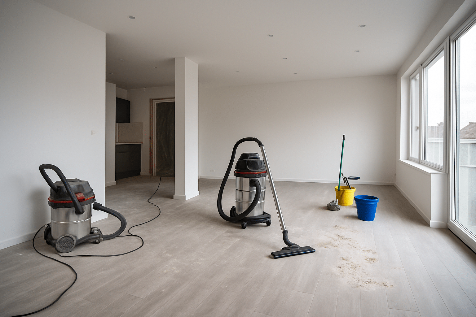 Appartement rénové vidé et propre après un nettoyage fin de chantier complet