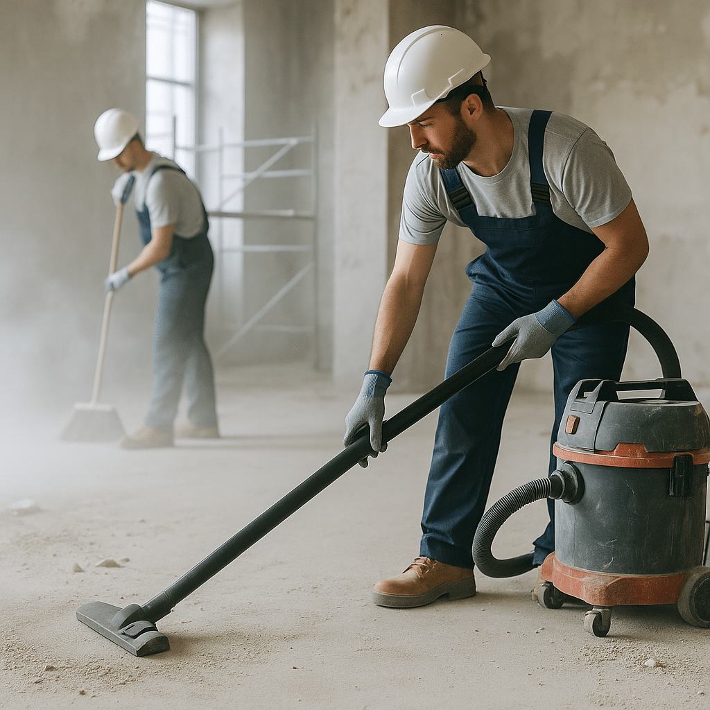 Nettoyage fin de chantier des vitres et encadrements après une rénovation intérieure