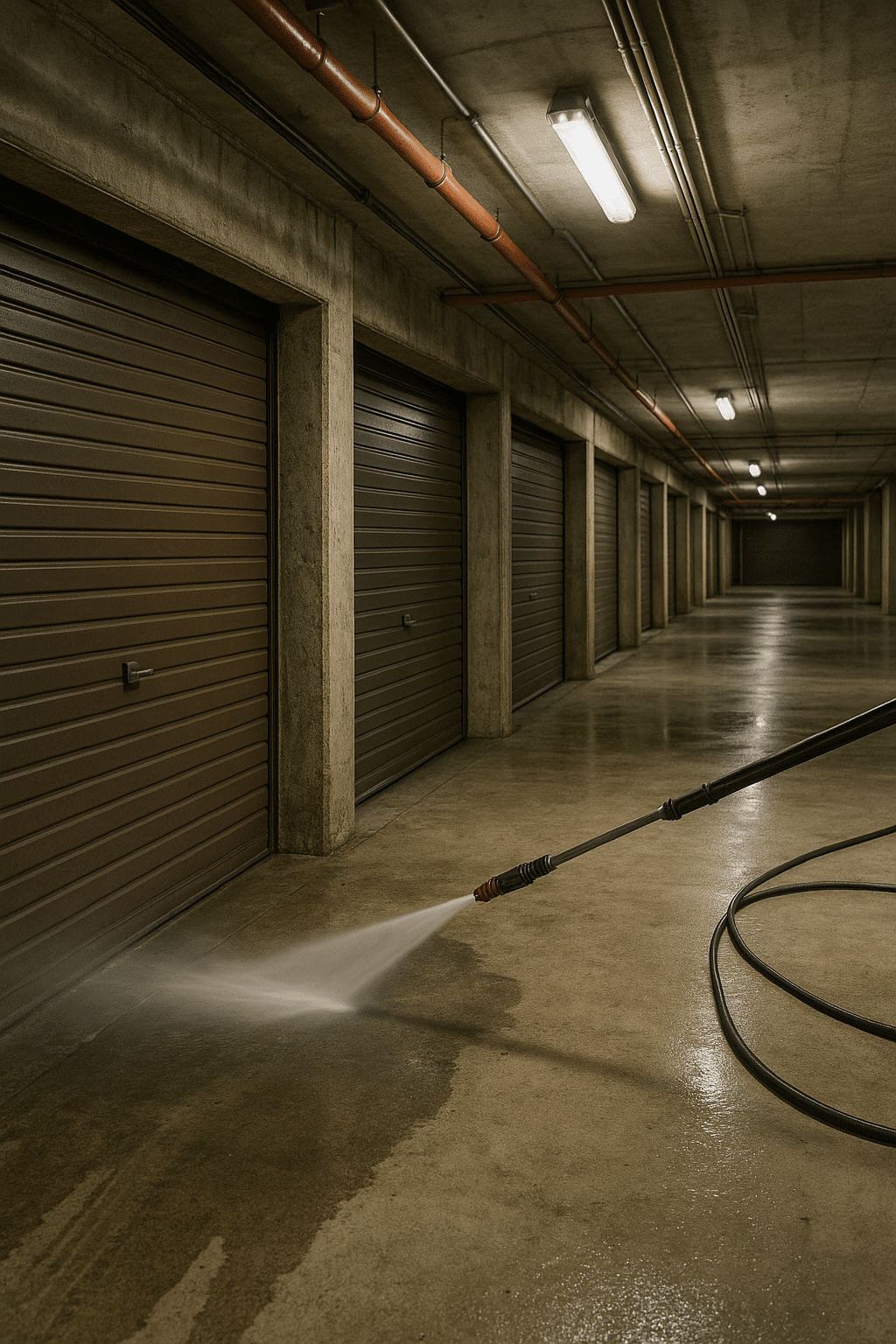 nettoyage de parking à Paris nettoyage des portes de garages et box au jet haute pression