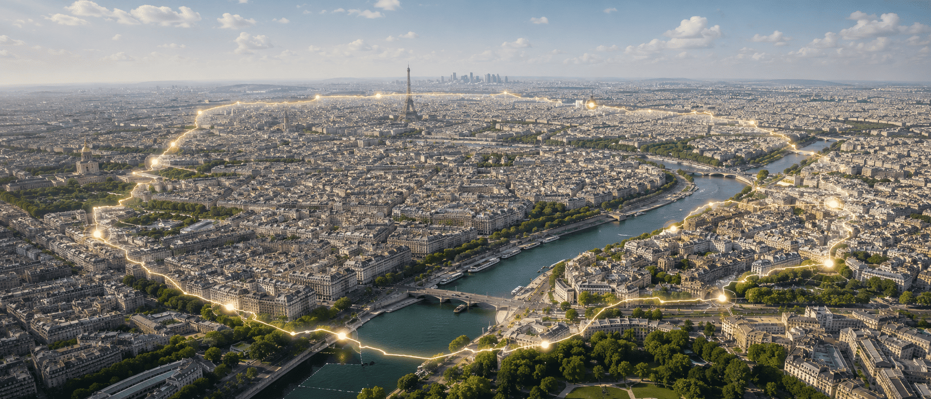 Entreprise de nettoyage Paris avec vue panoramique de la capitale et de la Seine
