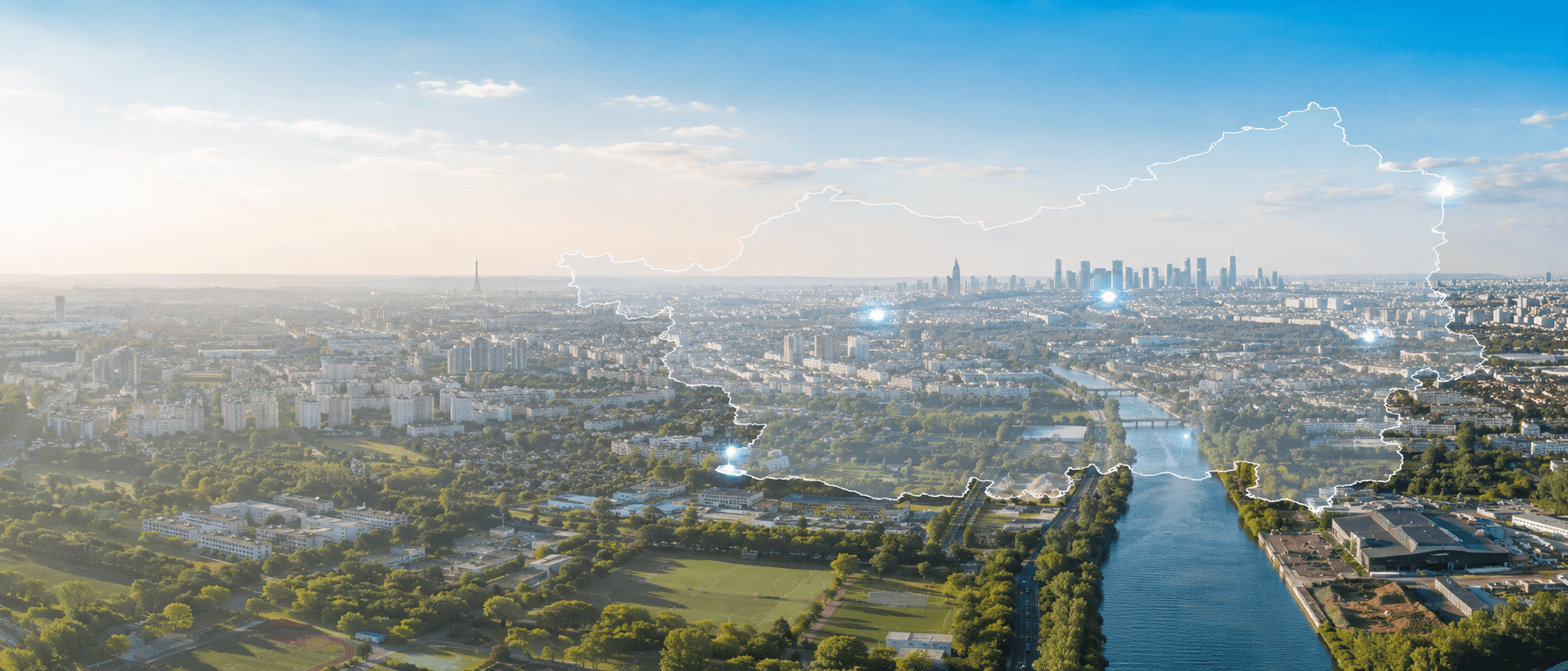entreprise de nettoyage Seine-Saint-Denis avec vue panoramique du département 93