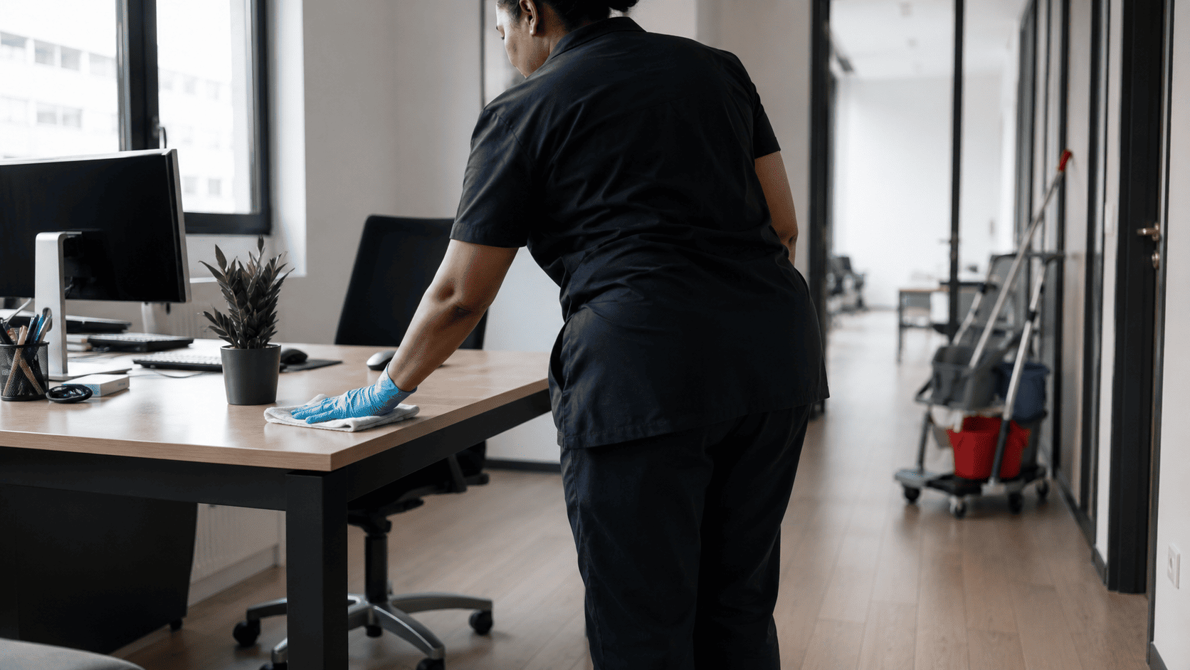 Nettoyage d’un hall d’entreprise en Île-de-France par OptimusClean