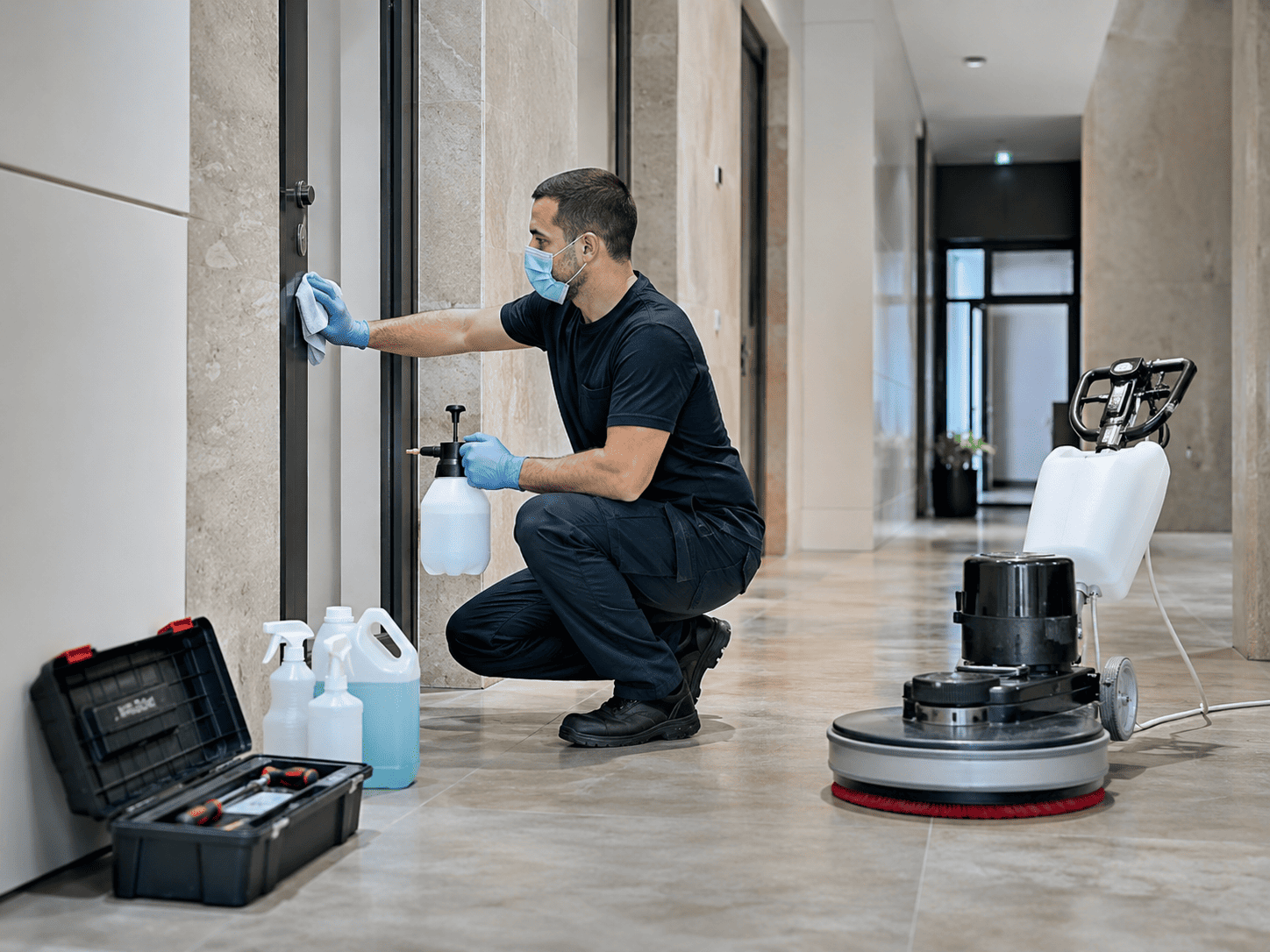 Désinfection professionnelle et traitement de sols à Paris Nettoyage spécialisé à Paris avec désinfection professionnelle, traitement de sols et matériel technique